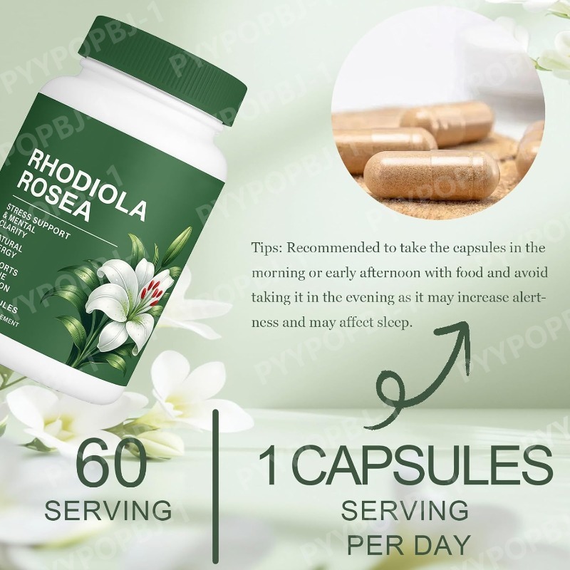Rhodiola Rosea Capsules 500mg, - đánh giá và giá Herbal Wellness For You